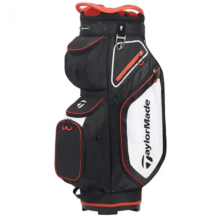 TaylorMade Pro 8.0 Cart Bag – Black/White/Red
