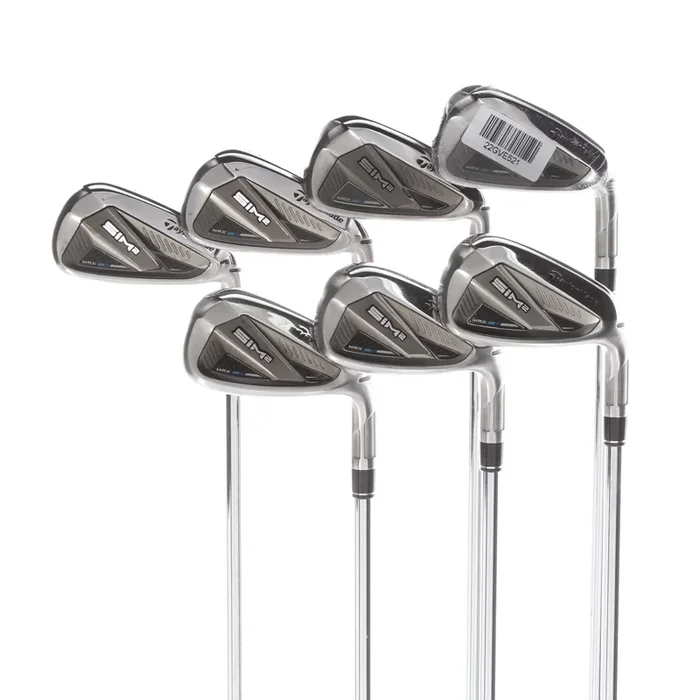 TaylorMade Sim 2 Max Steel Mens Right Hand Irons 4-PW Regular –