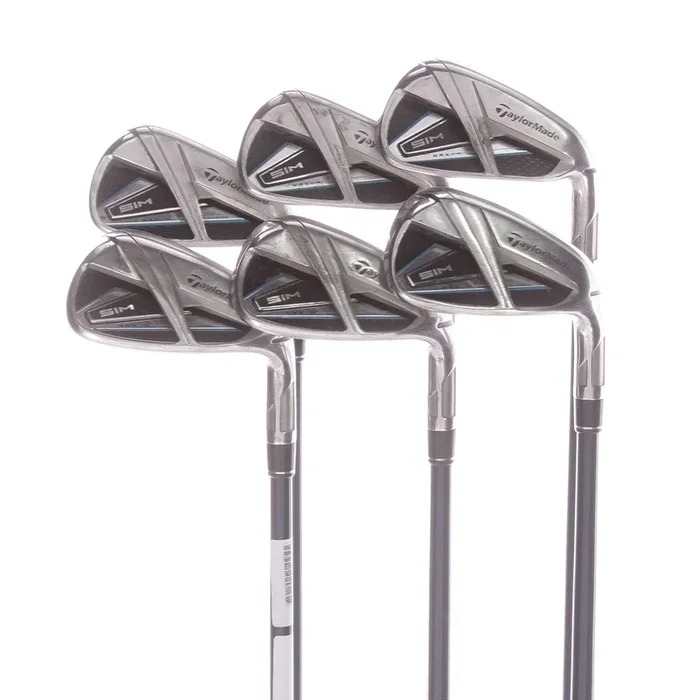 TaylorMade Sim Max Men’s Right Graphite Irons 6-AW Regular – Fujirkura Ventus Blue 6-R