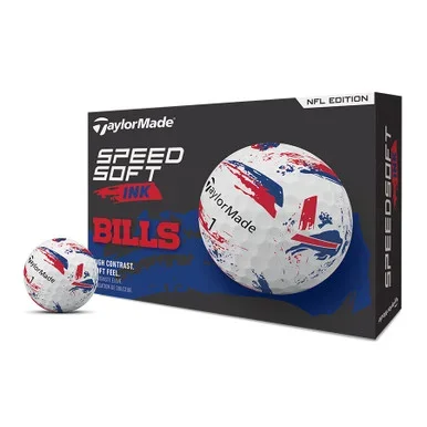 TaylorMade SpeedSoft Buffalo Bills Ink Golf Balls – Dozen