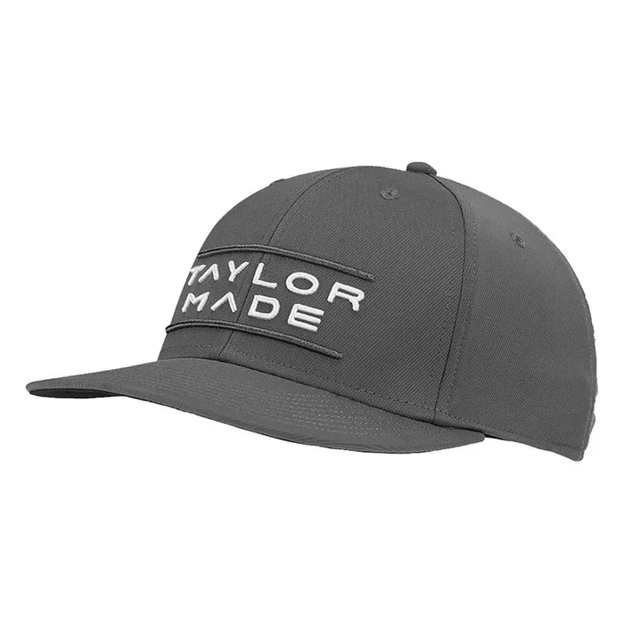 TaylorMade Stretchfit Flatbill Hat Golf Cap Charcoal – 23 Men
