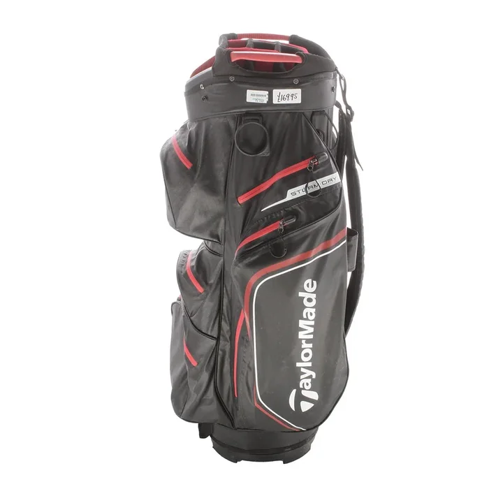 TaylorMade Strom Dry Cart Bag – Black/Red