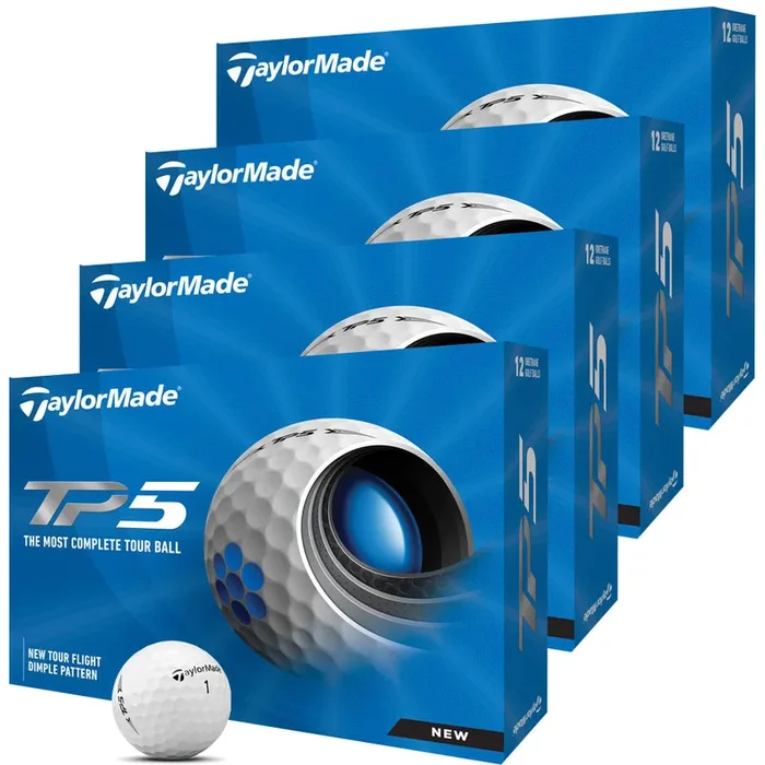 TaylorMade TP5 4 for 3 Personalised Golf Balls – White