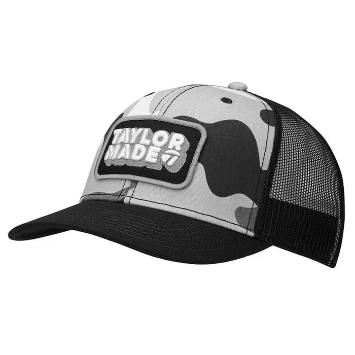 TaylorMade Ventura Retro Trucket Golf Cap Grey/Camo – 25 Men