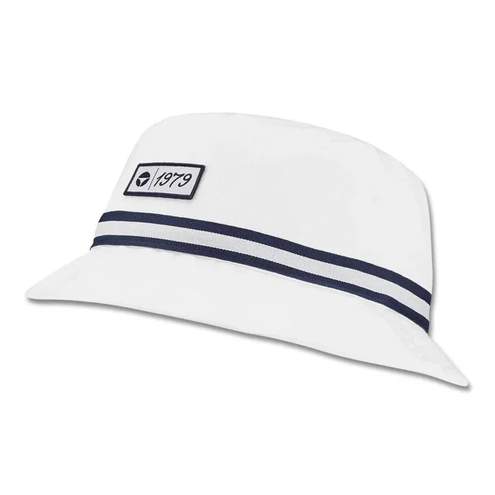 TaylorMade Vintage Twill Golf Bucket Hat White – 23 Men