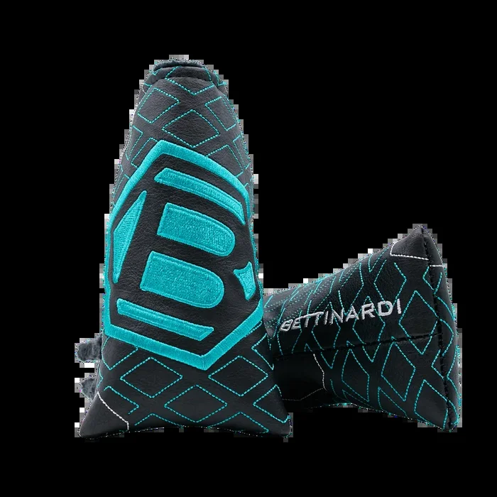 Teal & Black Diamond Face Hex B Blade Putter Headcover