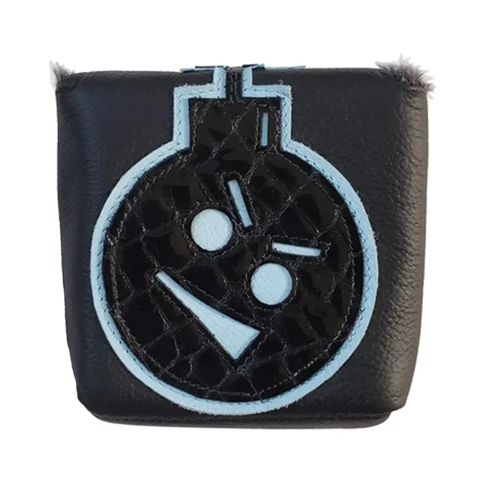 The LTD Edition Black Alligator/ Carolina Blue “Angry Bomb” Putter Cover