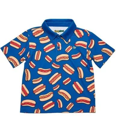 Tipsy Elves Hot Dogs Toddler Golf Polo