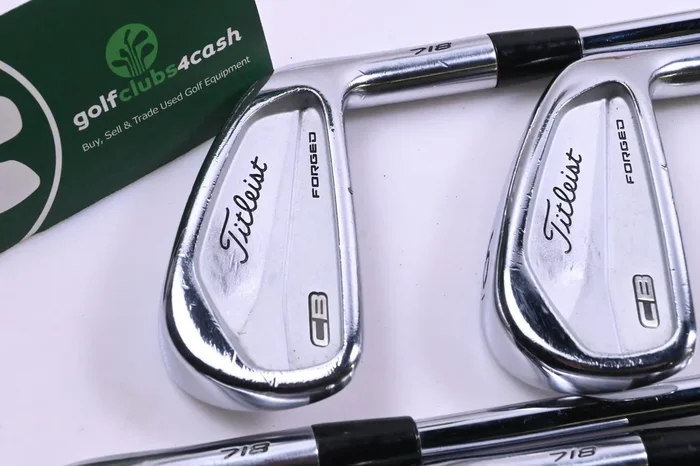 Titleist 718 CB Irons / 5-9i / Stiff Flex Steel Shafts / No Shaft Bands