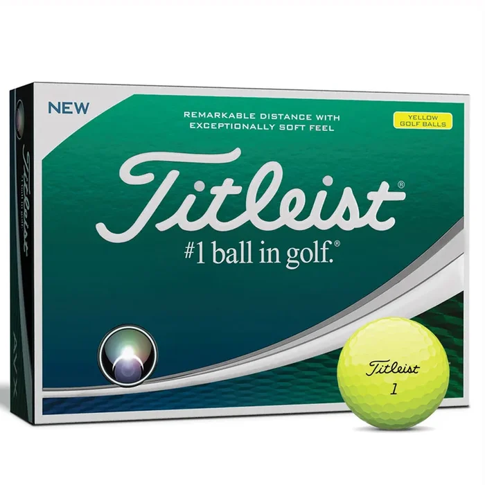 Titleist AVX Golf Balls Yellow 2019 – 12 Pack