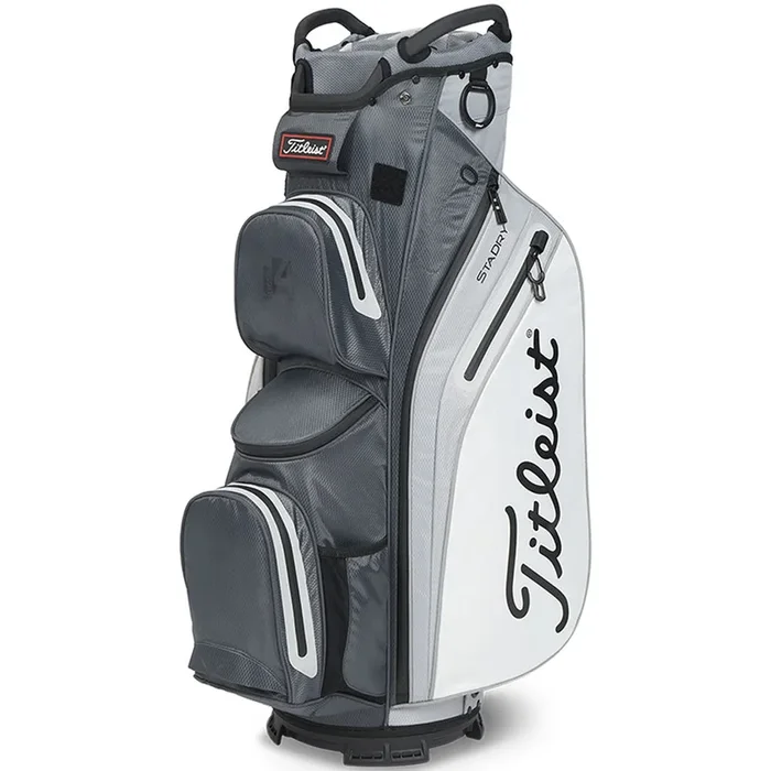 Titleist Cart 14 StaDry Waterproof Cart Bag – Charcoal/Grey/White