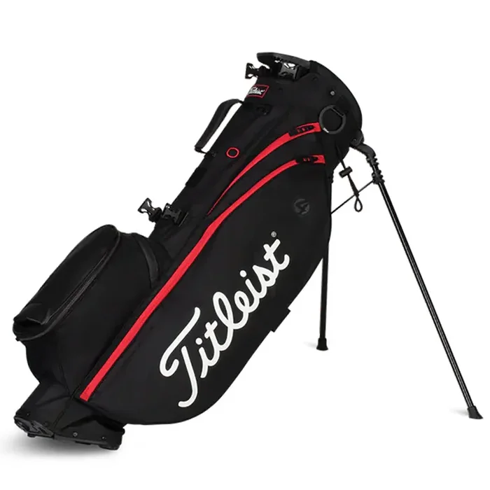 Titleist Players 4 Stand Bag – Black/Black/Red