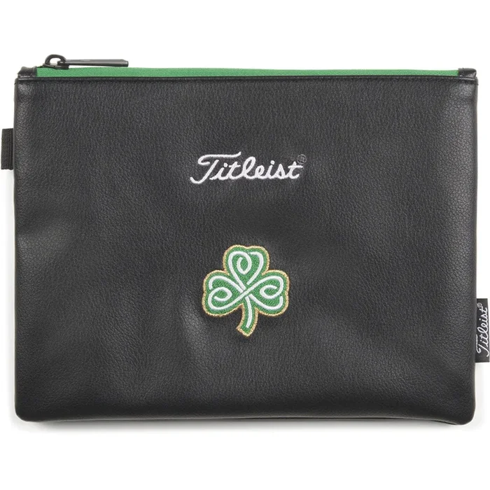 Titleist Players Shamrock Edition Zippered Pouch – Black/Green
