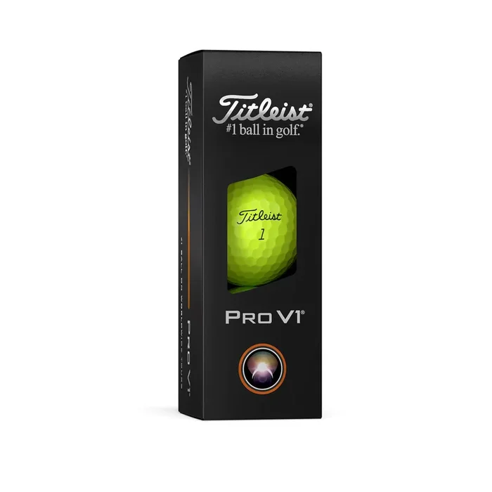 Titleist Pro V1 ’25 Yellow Golf Balls – Sleeve