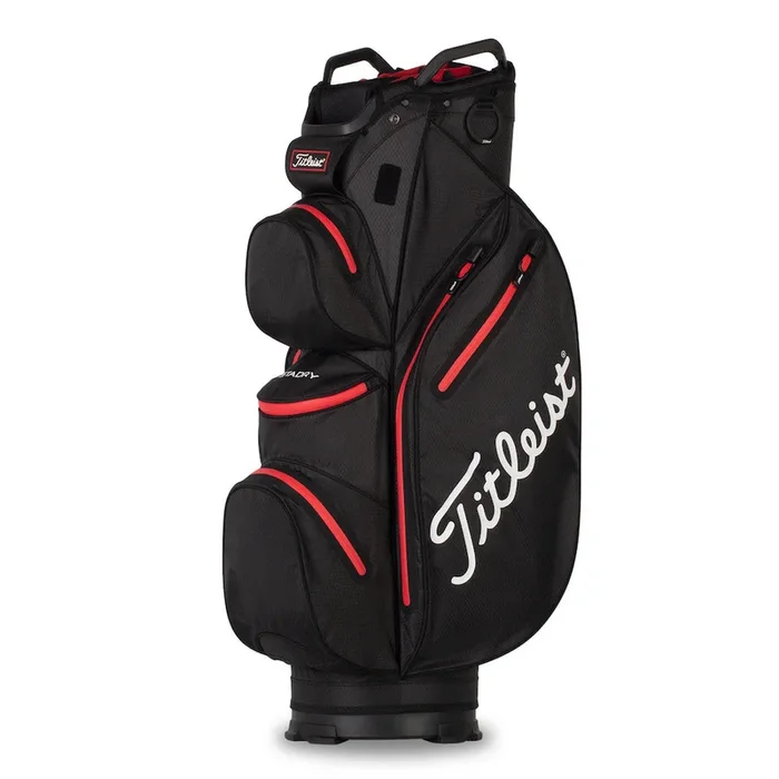 Titleist StaDry Cart 14 Waterproof Cart Bag – Black/Red