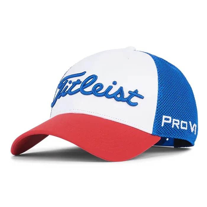 Titleist Tour Performance Mesh Cap – White/Royal/Red