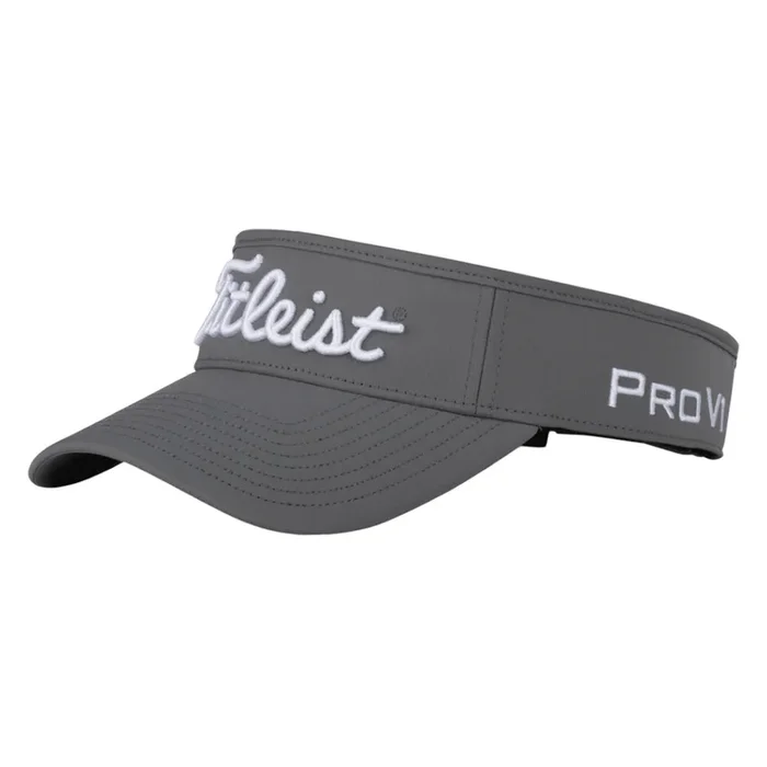 Titleist Tour Performance Staff Collection Golf Visor Charcoal/White – 23 Men