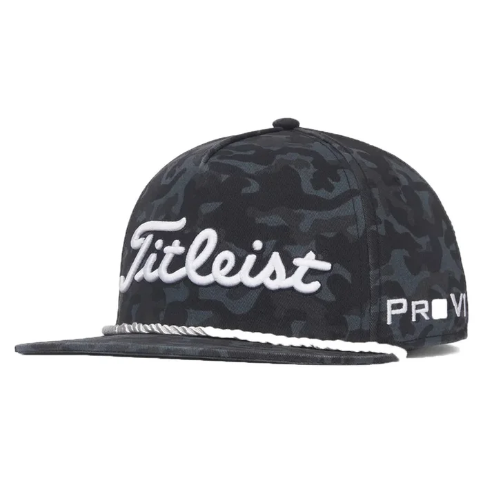 Titleist Tour Rope Flat Bill Cap – Black/Camo