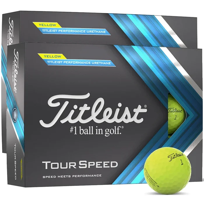 Titleist Tour Speed Golf Balls – Yellow – Double Dozen
