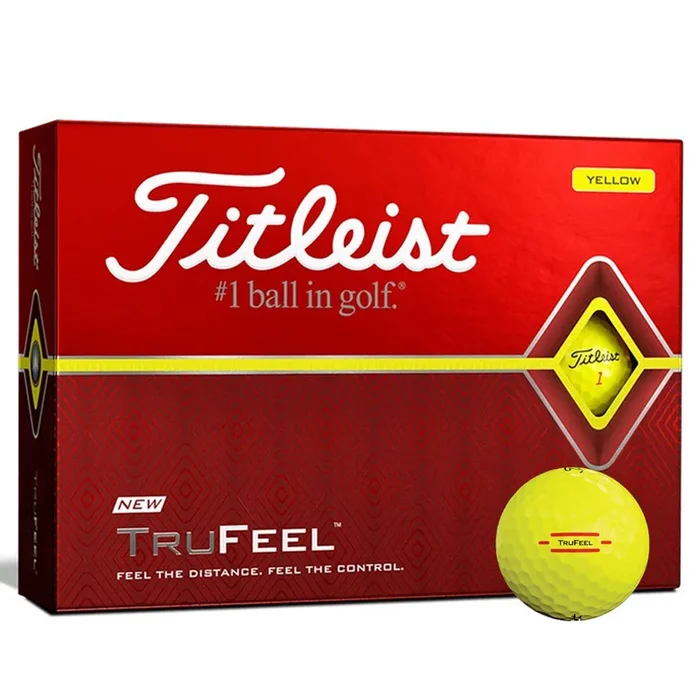 Titleist Trufeel Golf Balls – Yellow – 12 Pack