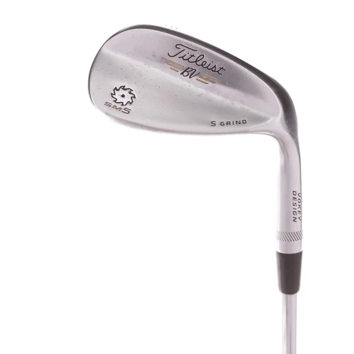 Titleist Vokey SM5 Tour Chrome S-Grind Steel Mens Right Hand Sand Wedge 56 Degree 10 Bounce Wedge – BV Design