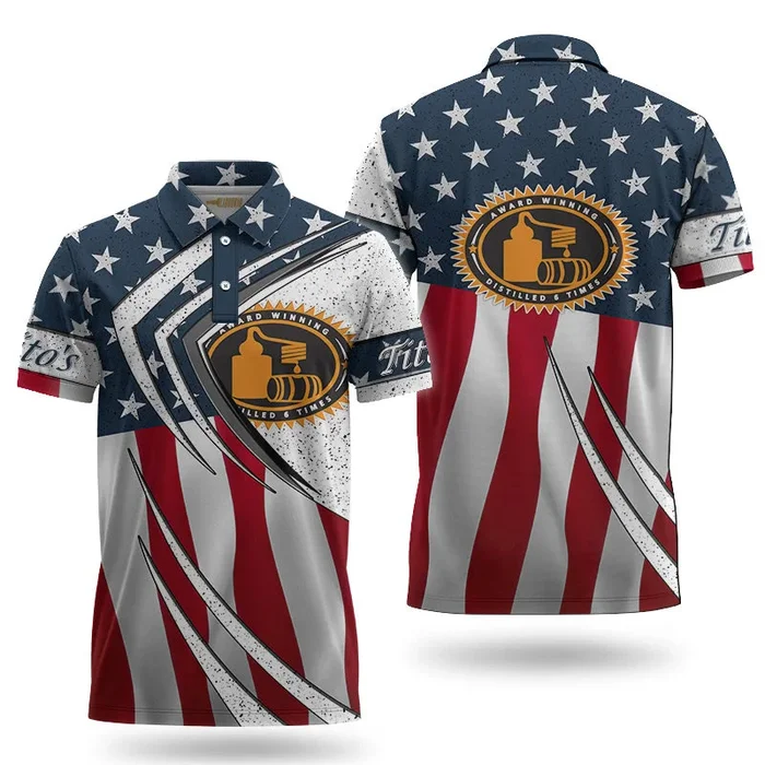 Tito’s Inside American Flag Polo Shirt – Fanshubus.com
