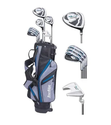 Tour Edge HL-J Junior 7 Club Golf Set for Ages 11-14 (kids 64-67″ tall) Royal Blue