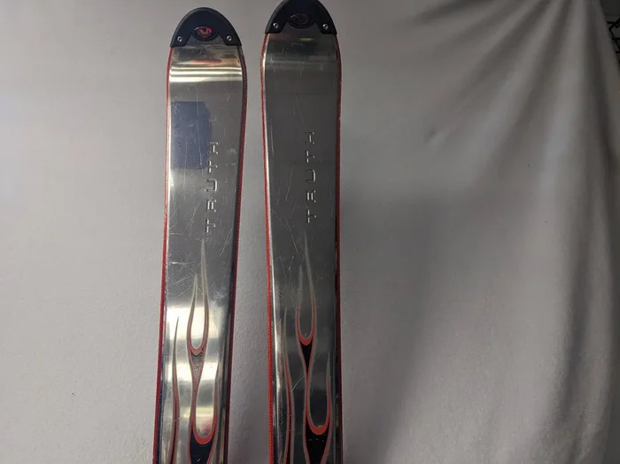 Truth Machete Skis W/Salomon Bindings Size 165 Cm Color Silver Condition Used