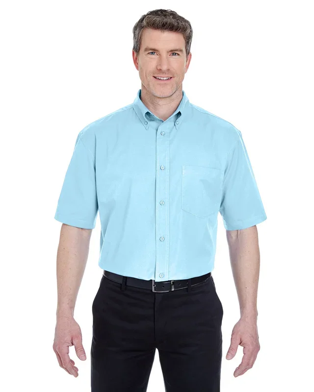 UltraClub Adult Short-Sleeve Whisper Twill