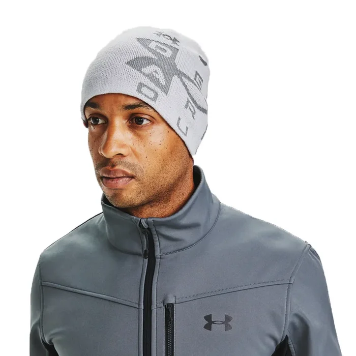 Under Armour Billboard Reversible Beanie – Halo Grey/Versa Red/Cinna Red