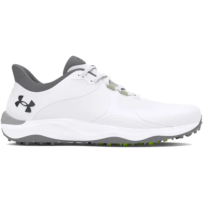Under Armour Drive Pro Spikeless Waterproof Shoes – White/White/Metallic Gun M