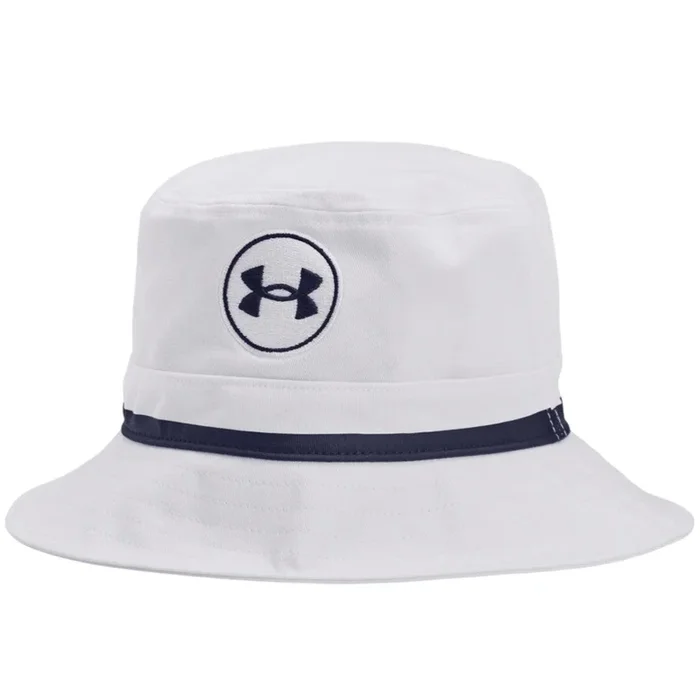 Under Armour Driver Golf Bucket Hat – White/Midnight Navy