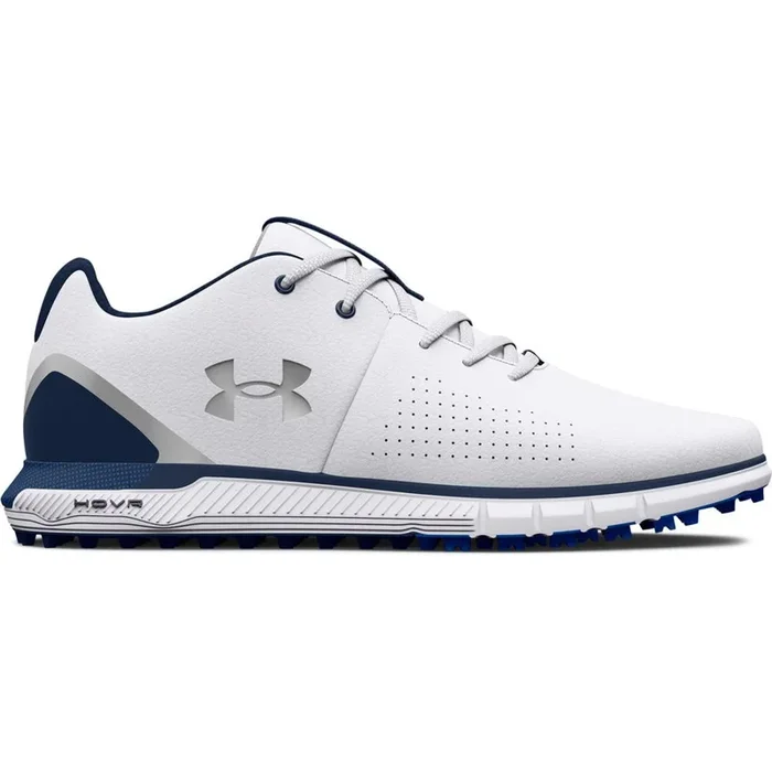 Under Armour HOVR Fade 2 Wide Fit Waterproof Spikeless Shoes – White/Academy/Grey