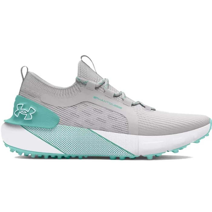 Under Armour Phantom Golf Spikeless Ladies Waterproof Shoes – Distant Gray/Distant Gray/Radial Turquoise