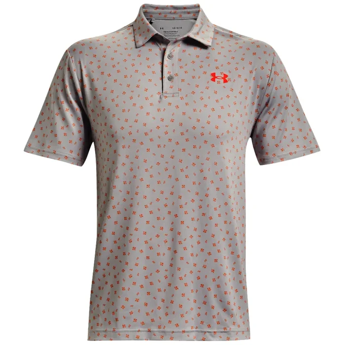 Under Armour Playoff 2.0 Polo Shirt – Grey Wolf/Phoenix Fire