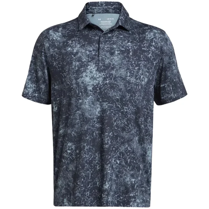 Under Armour Playoff 3.0 Printed Polo Shirt – Downpour Gray/Midnight Navy