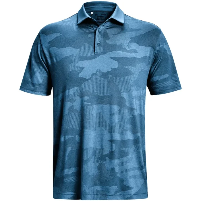 Under Armour Playoff Camo Jacquard Polo Shirt – Cosmic Blue/Blizzard