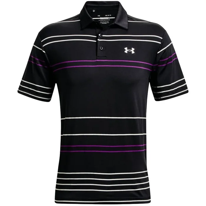 Under Armour Playoff Polo Shirt 2.0 – Black/White/Purple