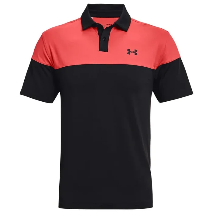 Under Armour T2G Blocked Polo – Black/Venom Red