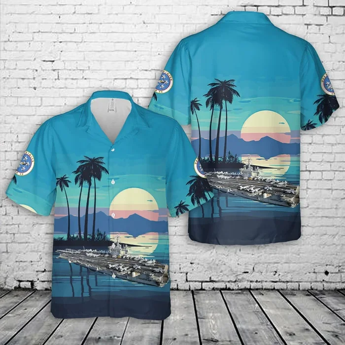 US Navy Aircraft Carrier CVN 68 USS Nimitz Hawaiian Shirt – Fanshubus.com