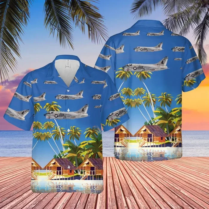 US Navy LTV A-7 Corsair II Of VA-37 Hawaiian Shirt – Fanshubus.com