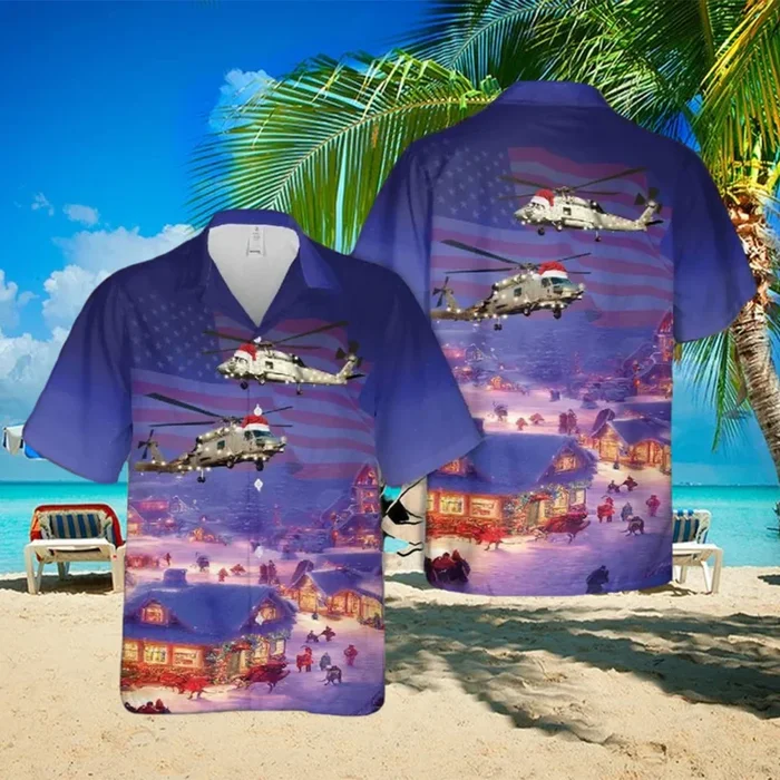 Us Navy Mh 60 Seahawk Christmas Hawaiian Shirt – Fanshubus – Fanshubus.com