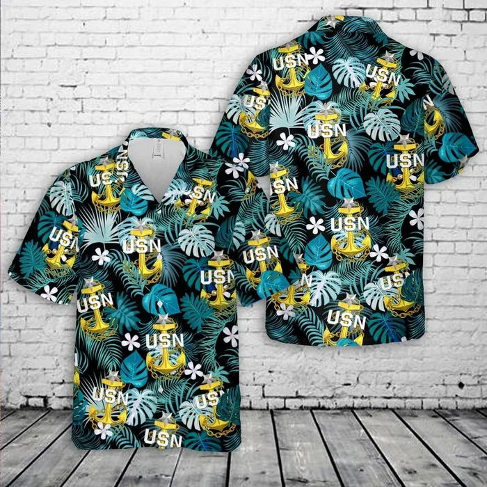 US Navy Senior Chief Anchor Hawaiian Shirt – Fanshubus.com