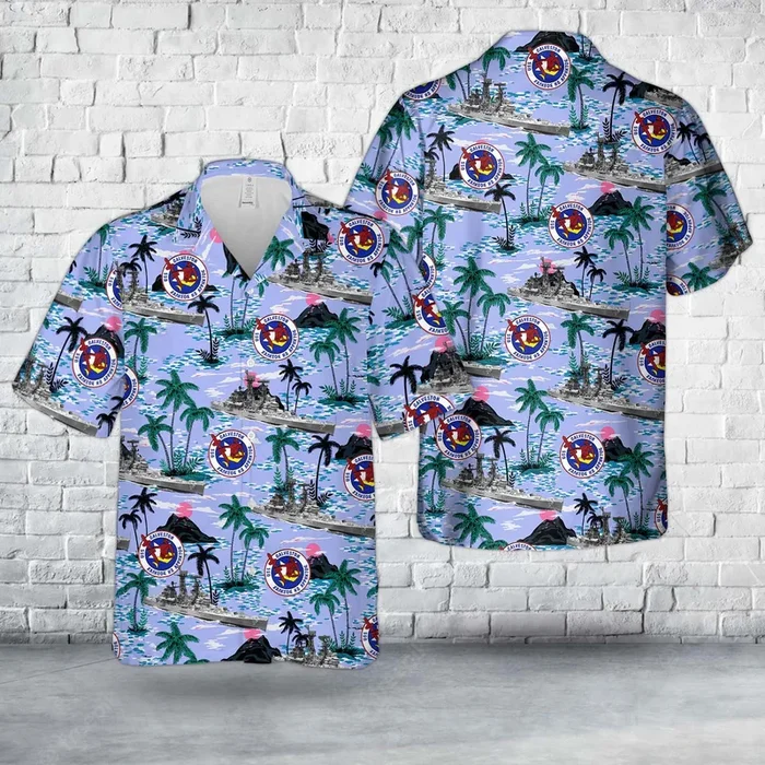 US Navy USS Galveston (CL-93/CLG-3) Hawaiian Shirt – Fanshubus.com