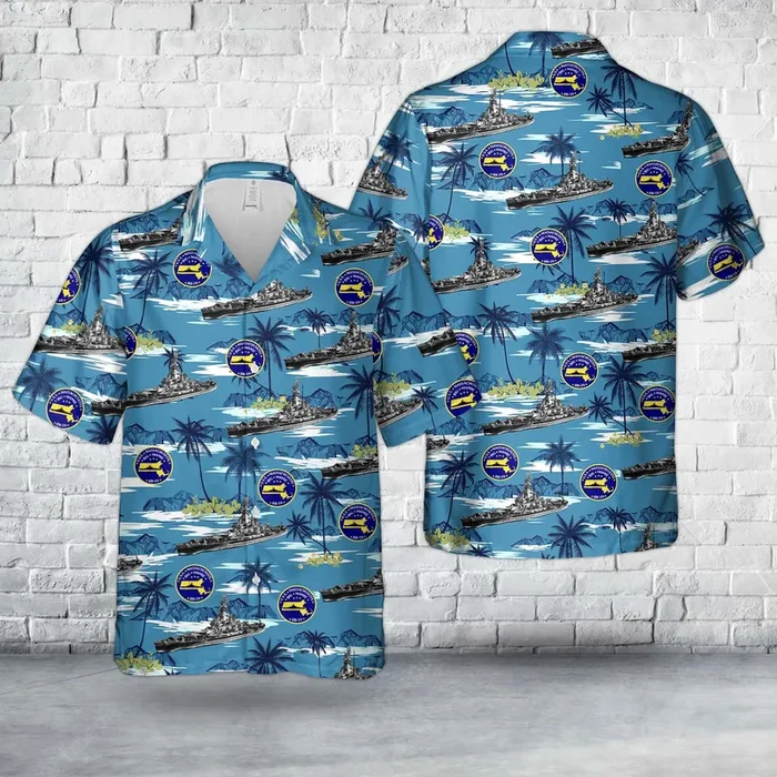 US Navy USS Massachusetts (BB-59) Hawaiian Shirt – Fanshubus.com