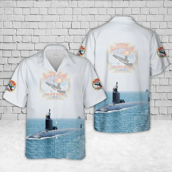 US Navy USS New Mexico (SSN-779) Hawaiian Shirt – Fanshubus.com