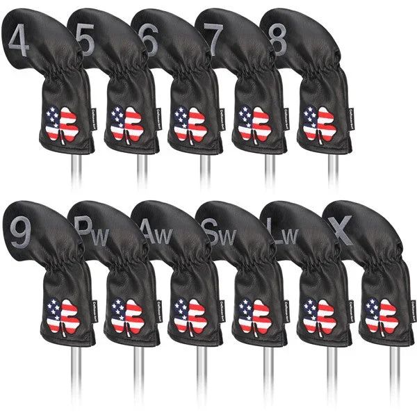 USA Flag Clover Iron Headcovers Set 11pcs