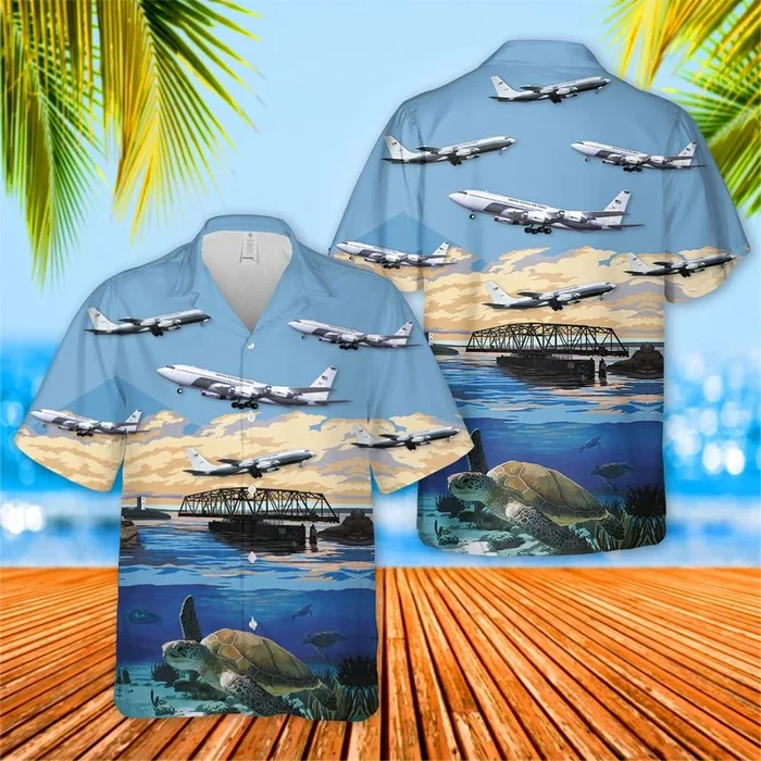 USAF 412th Flight Test Squadron C-135C Speckled Trout 61-2669 Hawaiian Shirt – Fanshubus.com