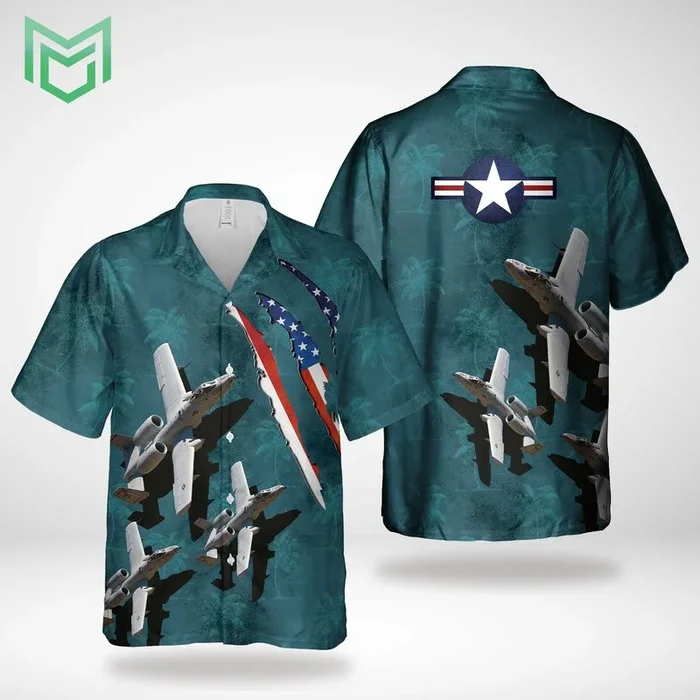 USAF Fairchild A-10C Thunderbolt II Hawaiian Shirt – Fanshubus.com