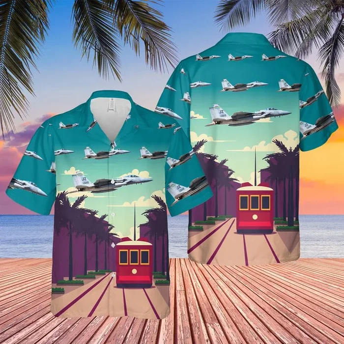 USAF Louisiana Air National Guard 122d Fighter Squadron McDonnell Douglas F-15C Eagle Hawaiian Shirt – Fanshubus.com